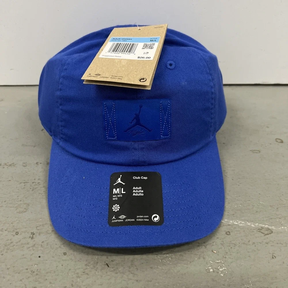 Nike‎ Jordan Club Cap Blue Jumpman Logo Unisex Organic Cotton FD5181-480